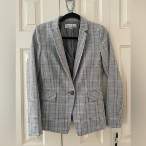 Tahari Womens Narrow-Notch One Button Blazer Jacket
 plaid blazer